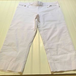 Zach & Rachel White Cropped Pants - 12 - new